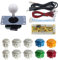 SJJX DIY Arcade Game Button and Joystick Controller Kit for Rapsberry Pi and Windows,5 Pin Joystick and 10 Push Buttons 822a mix white