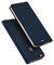 Conie EF10612 Electroplated Flip Case Kompatibel mit Huawei P10 Lite, PU Leder Hülle Flip Wallet Cover Kartenfächer Standfunktion Magnetisch für P10 Lite Etui Dunkelblau