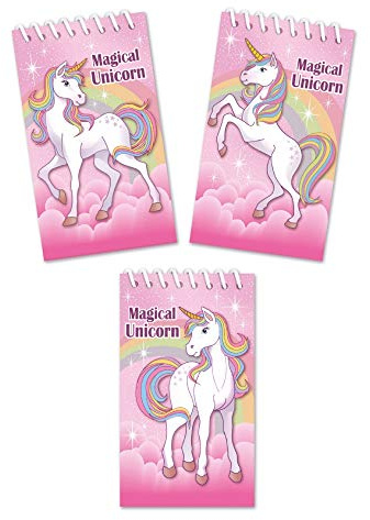 12 x Mini Unicorn Spiral Notebook