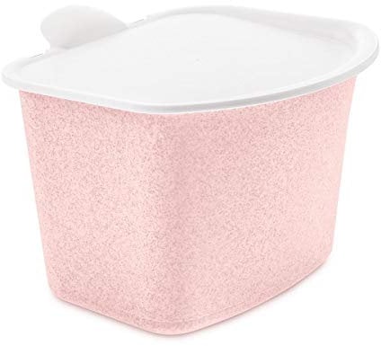 Koziol BIBO ORGANIC Biomülleimer Küche 3L (organic pink), Komposteimer mit Deckel, Bio Mülleimer für die Küche, geruchsdicht & abwaschbar, Klappdeckel abnehmbar, klein & spülmaschinenfest