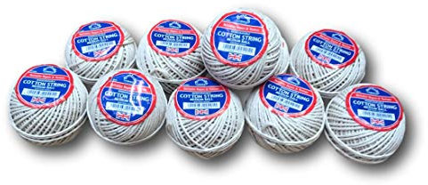 10 Pack - Everlasto Natural Cotton String Twine Medium Balls 50g Each