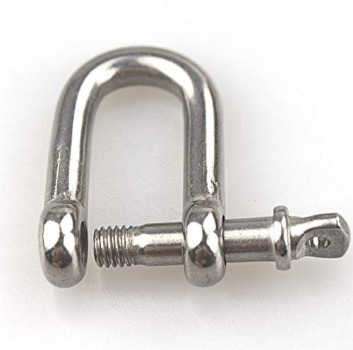10pcs M5 D-Grilli 304 in acciaio inox per rigging pesanti, tiranti, anelli di collegamento a catena in acciaio