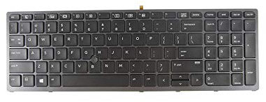 Neue Tastatur für HP Zbook 15 G3 17 G3 (Nicht für Zbook 15 G1/G2/17 G1/G2) 848311-031 848311-001 mit hintergrundbeleuchtetem Zeiger US