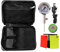 Wrzbest Professional Soccer Referee Accessory Bag Kit Football Soccer Coach Ref Cards Whistle Ball Pressure Gauge Coins in a Multi-Pocket Carryig Bag, Black, Fits All, One Size