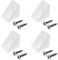 MroMax Lot de 100 équerres d'angle en plastique blanc pour étagère de placard 2 x 2 x 1,5 cm (L x l x H) pour tiroirs de maison, fenêtres, armoire