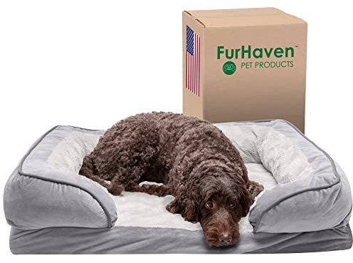 Furhaven Haustier-Hundebett, Große Hundebetten für Große Hunde, Mittlere Kleine Hundebetten für Mittlere Kleine Hunde, Hundebett für Kisten, Sofa und Couch