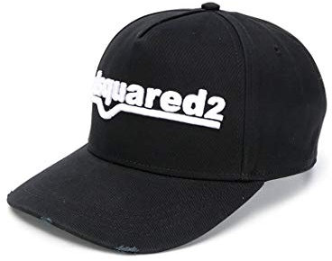 DSQUARED2 Zubehör Herren Baseballkappe Schwarz Weiß FW2020