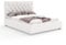 lukmebel Polsterbett Doppelbett Glamour mit Lattenrost aus Metallrahmen und Kristallknöpfen Bettkasten Polsterbett Bettgestell Schlafzimmer (180 x 200 cm), Madryt 920