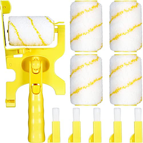 Set von 9 Paint Edger Combo Kit Paint Edger Roller Brush Multifunktional Handheld Clean-Cut Paint Edger mit Extra rolle und Pinsel für Zimmer Wand Zuhause Decken Indoor Outdoor Malerei
