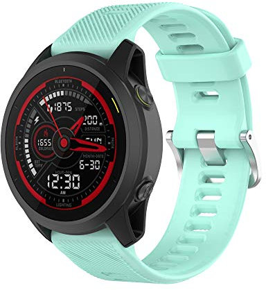 Yikamosi Compatibile con Garmin Forerunner 745 Cinturino,sgancio rapido Silicone Chiusura in acciaio inossidabile Cinturino di Ricambio per Garmin Forerunner 745,Menta