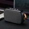 Altavoz Bluetooth portátil con cable de carga, Subwoofer estéreo inalámbrico Mini sonido USB con radio FM, compatible con Bluetooth inalámbrico, conexión de tarjeta, reproducción de disco U(marrón)