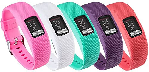 Tyogeephy Uhrenarmband für Garmin Vivofit 4, Sanft Silikon Ersatz Armband für Garmin Vivofit 4 Aktivitätstracker, Klein, Groß