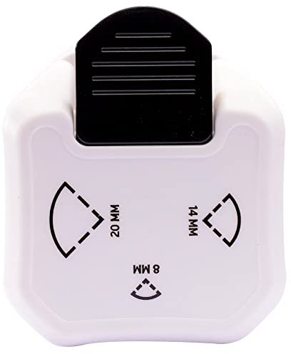 Paperfuel 3-in-1 Eckenstanzer, 3 Größen, zum Erstellen von Labels, Etiketten, mit Eckiger Oberkante, Motivstanzer zum Basteln mit Papier, Karten gestalten und Geschenke verpacken