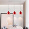 Mengjay Vintage Deckenleuchten Retro E27 Lampenfassung Leuchtmittel Metall Aluminium Lampenschirm Deckenlampe Semi-Flush Mount Pendelleuchte Hängeleuchte Restaurant Esszimmer Wohnzimmer (Rot, C)