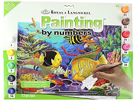 Pracht Creatives Hobby Royal & Langnickel - Malen nach Zahlen Korallenriff, enthält Farben und Pinsel, für Erwachsene und Kinder ab 8 Jahren