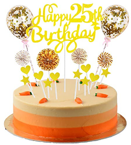 Tortendeko 25 Geburtstag Deko Kuchen Topper 25 Kuchen Deko 25 Geburtstag Mann Happy Birthday 25 Tortendeko 25 Jahre Frau Mann Kuchendeko 25. Geburtstag Frau Gold Tortendeko 25. Geburtstag Frau Mann