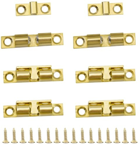 CEEYSEE 6 Pcs Double Roller Catch Ball Tension Catch 40mm Furniture Latch for Internal Doors,Wardrob,Cupboard,Kitchen Catch(SGSK4)