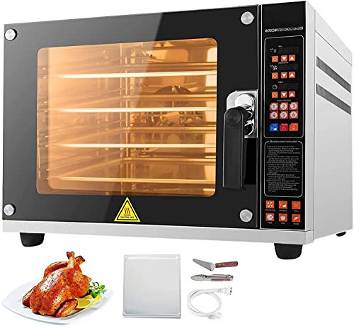Four grille-pain 4500W Four à convection à 4 niveaux avec fonction de pulvérisation Four grille-pain à convection Panneau de commande intelligent Fours grille-pain Comptoir 0-350 ℃ Four à friteuse