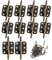 Guador Antike Scharniere Türscharnier Schrank Möbelscharniere Metall Eisen-Scharniere 10pcs Retro Mini Scharnier mit 60 Schrauben Steckverbinder Türband 70 x 35mm