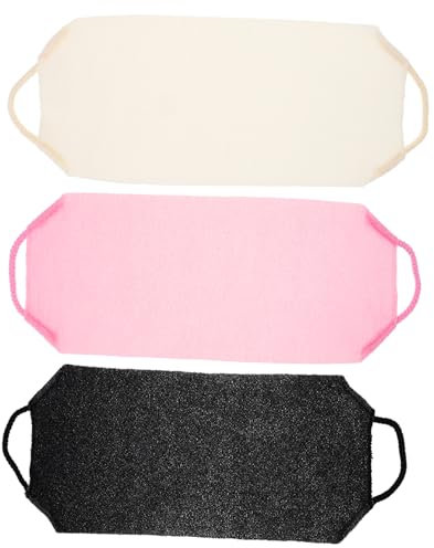 minkissy 6piezas Toallas Exfoliantes Para Espalda Toallas De Largas Secado Rápido y Fácil De Limpiar Para Higiene Diaria Casa y Dormitorio Rocoso y Lechoso