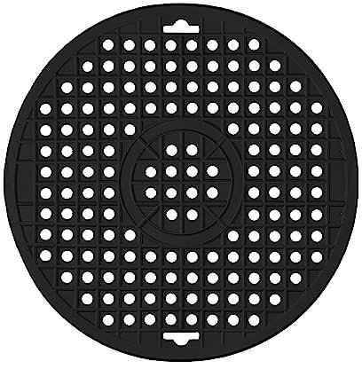 Kinvara SPÜLBECKEN Einlage Ø31cm rund Spülbeckenmatte Spülbeckeneinlage Spülmatte Abtropfmatte Matte 3-Varianten 131 (Schwarz)