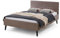 Furn.Design Polsterbett 140 x 200 cm in Taupe braun Cord Einzelbett mit Massivholzfüßen Höhenverstellbare Liegehöhe Teenagerbett Isola (140 cm)