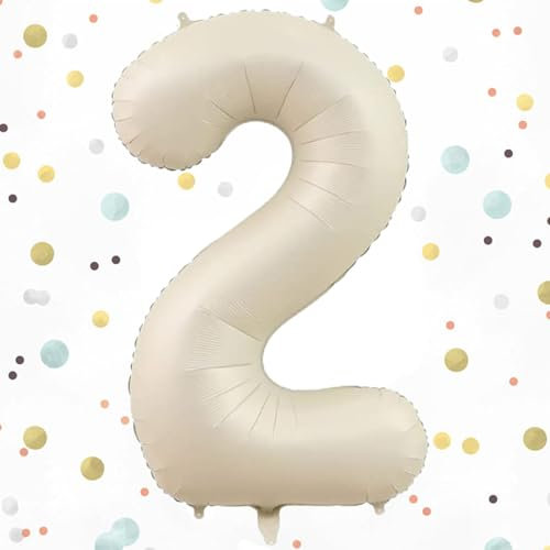 WOIRROIP Salbeigrün Luftballon 2,Zahlen Luftballon Salbeigrün, 40 Zoll Folienballon Olivgrün Zahlenballon 2 Helium Ballon, Luftballon 2. Geburtstag für 2 Jahre Geburtstagsdeko Kinder, Junge, Mädchen