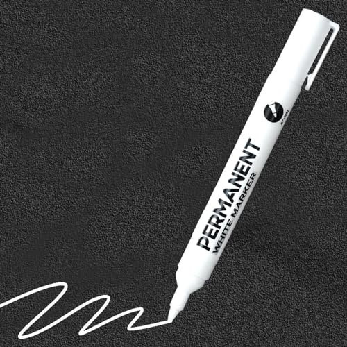 RiyaNed permanent marker weiß Acrylstifte Stift wasserfest Schnell trocknender, 2,0 mm Fadenbreite, geeignet für Stein, Holz, Glas, Keramik, Leinwand, Reifen und Textilien(1piece)