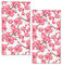 BIGXIUKA Japanische Kirschblüten Badezimmer-Handtücher, rotes Sakura-Badetuch für dekorative Fingerspitzen-Handtücher, 2er-Set für Bauernhaus, Fitnessstudio, Küche, Hotel, Yoga-Geschenke