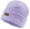 Sterntaler Beanie aus feinem Microfleece - Mädchen Mütze mit Umschlag - Übergangsmütze - Lavendel, 53
