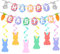 Frohe Ostern Banner Deko, Hase Ostern hängende Wirbel Osterei Jagd Dekorationen, Frühling Dekorationen Perfekt für Home School Office Klassenzimmer Party Dekorationen