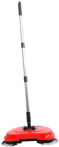 CIYODO Barredora Manual con Recogedor y Cubo Integrado Escoba Empuje Sin Electricidad Material Abs y Acero Inoxidable Cepillo De Rodillo Pet Limpieza Eficaz para Suelos Duros Hogar y Ofic