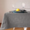 Farnberg Premium Tischdecke aus Leinen - Stofftischdecke für Küchentisch, Esstisch - Fleckschutz Tischtuch - Leinentischdecke - 135 x 300 cm - Uni Grau