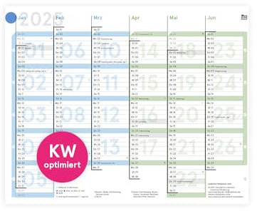 weekview Tafelkalender 2025 mit genialer Wochenstruktur DIN A5 farbig, Tafelplaner mit Feiertagen, Jahreskalender, Wandkalender | 12 Monate mit klarer Kalenderwoche