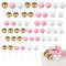 Cake Balls Decoration, 50pcs Ball Cake Toppers Foam Balls for DIY Cake Decorating Mini Balloons Cupcake Topper for Birthday Party Wedding