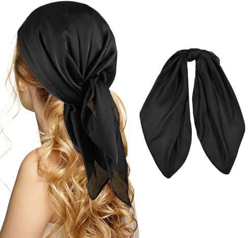 WY LIGHTING LEVEL Quadratische Seidentücher Schal Seide Seidenschal 70 x 70 cm Schals 50er Jahre Retro Bandana Halstuch Kopftuch Schal für Damen Frauen