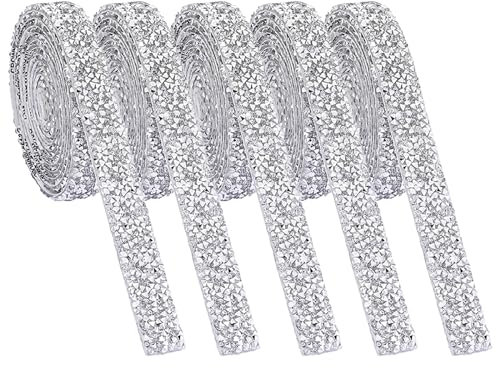 Ruban de Diamant Auto-Adhésif, Cristal Ruban Rouleau, Rubans en Résine Strass pour Bricolage Art Artisanat Décors