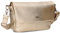 Zwei Damen Handtasche Mademoiselle.M M60 Umhängetasche 3 Liter breite Crossbody-Bag Magnetklappe Reißverschluss inklusive Schlüsselband klassisch-elegante Abendtasche (gold)