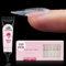 150Pcs Bulid on Apex Nail Tip, EBANKU Glamorous Medium Almond Nail Pre-shape Full Cover Extension with Bulider Glue No Need UV Light