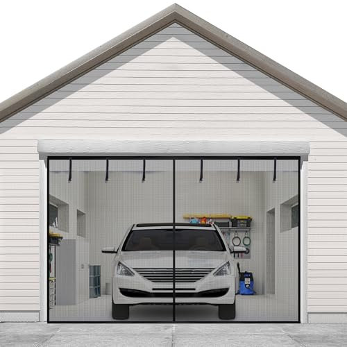 Sunolga Moustiquaire magnétique pour porte de garage 3,7 x 2,4 m