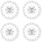 YöL Set Of 4 Bowls Christmas White And Grey Stag Design Porcelain Festive Dinner Setting Xmas Décor