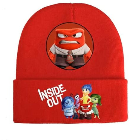 Xingbiyou Cappello Inside out, Berretto Lavorato a Maglia per Ragazzi e Ragazze, Regali per Cappelli Caldi (IT, Testo, Taglia Unica, B)