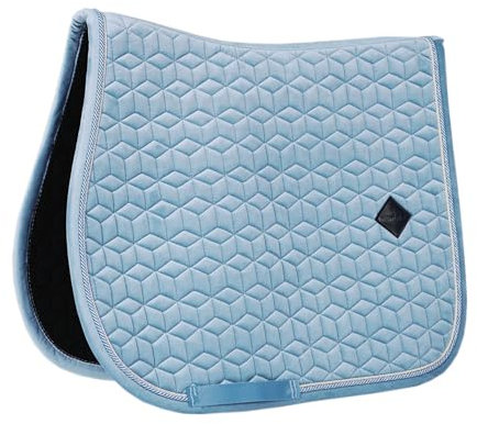 Kentucky - Tapis de selle velours bleu clair cob