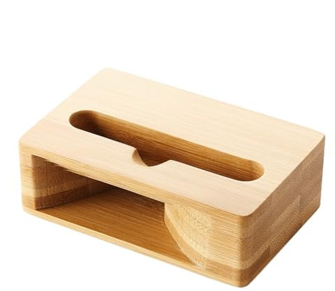 Wooden Phone Speaker Amplifier | Natural Desktop Loudspeaker Dock And Mobile Riser | Enhanced Sound Amplifier For Clear Calls And Music, Perfect For Bedroom Use
