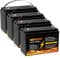 MFUZOP 4PCS 12V 100Ah LiFePO4 Lithium Battery with 100A BMS, 1280Wh Lithium Iron Phosphate Battery, 8000-15000 Deep Cycle Battery, Support in Series/Parallel, for RVs, Boats, Solar Panel System