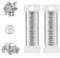 Nogeqi 2 Rolls Silver Craft Wire for Jewelry Making, 0.3mm Metal Jewellery Wire Bendable for Crafts Earring Beading Wrapping Sculpting DIY (164 Ft)