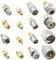 Kaunosta SMA Adapter Typ Set FPV Stecker Kit RF Koax Stecker auf SMA/MCX/TV/F/N/BNC/UHF/RPSMA gerader Typ Nickel Gold plattiert Coax Kabel Antennenstecker Adapter 16 Stück
