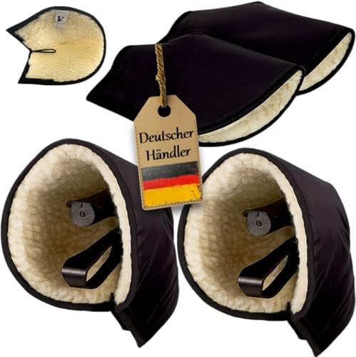 Rollator Handschuhe mit 100% Schurwolle, von FabaCare, Handwärmer Wolle, Handmuffen, Fingerwärmer, Wollhandschuhe, Schurwollhandschuhe, wasserdicht, winddicht, extra warm, 1 Paar