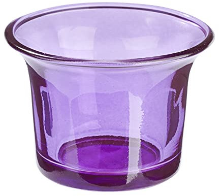 Teelicht Glas Lila, Windlicht, 10 Stk., mediterranes Wohnen