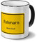 Städtetasse Fehmarn - Design Ortsschild